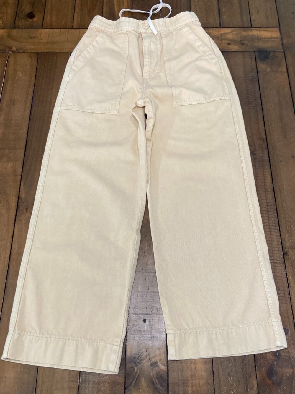 Uniqlo U Denim Relaxed Ankle Trousers - Cream S